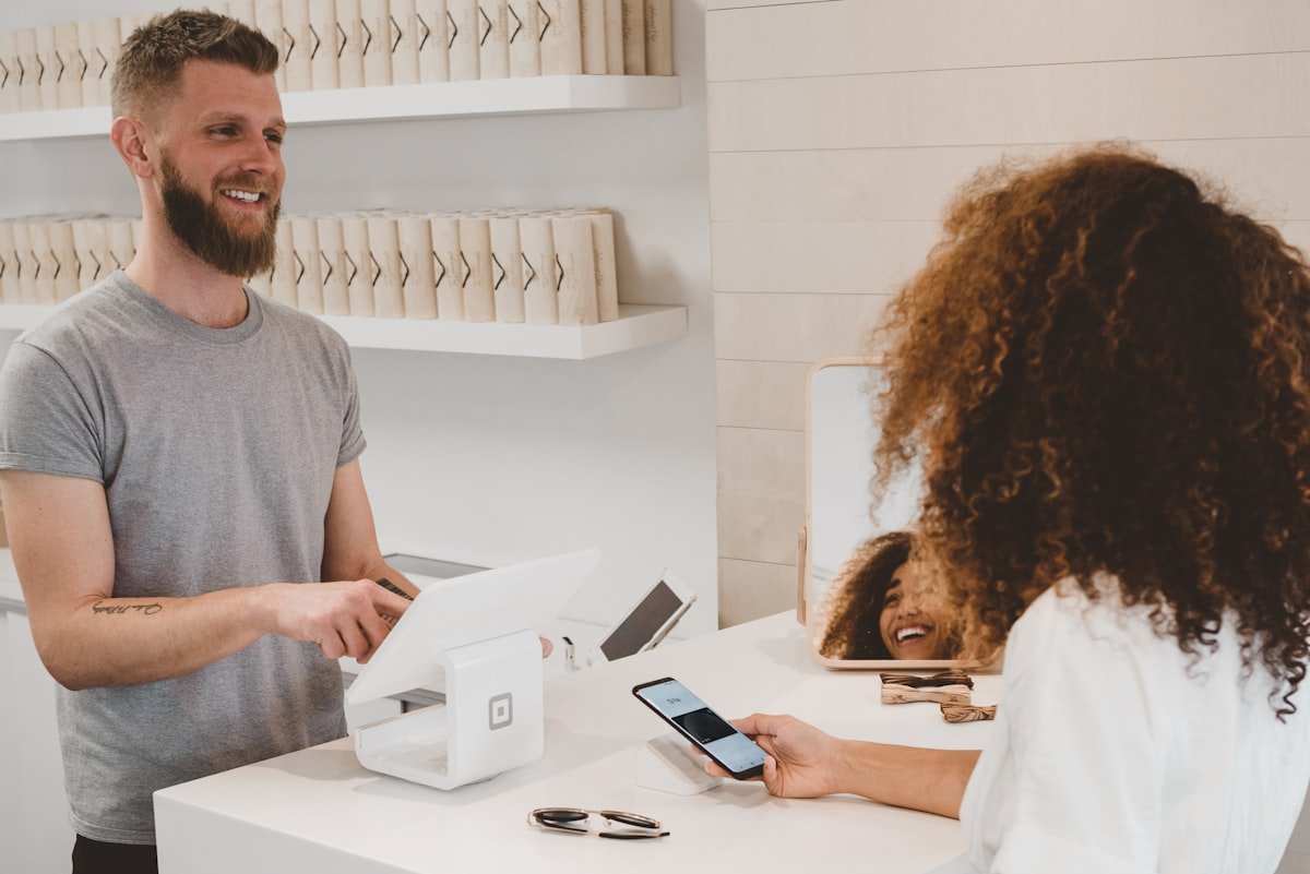 Small business owner using local SEO to attract nearby customers